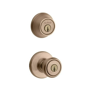 Kwikset Tylo Antique Brass Entry Lock and Double Cylinder Deadbolt ANSI/BHMA Grade 3 1-3/4 in. Kwikset Tylo Antique Brass Entry Lock and Double Cylinder Deadbolt ANSI/BHMA Grade 3 1-3/4 in.