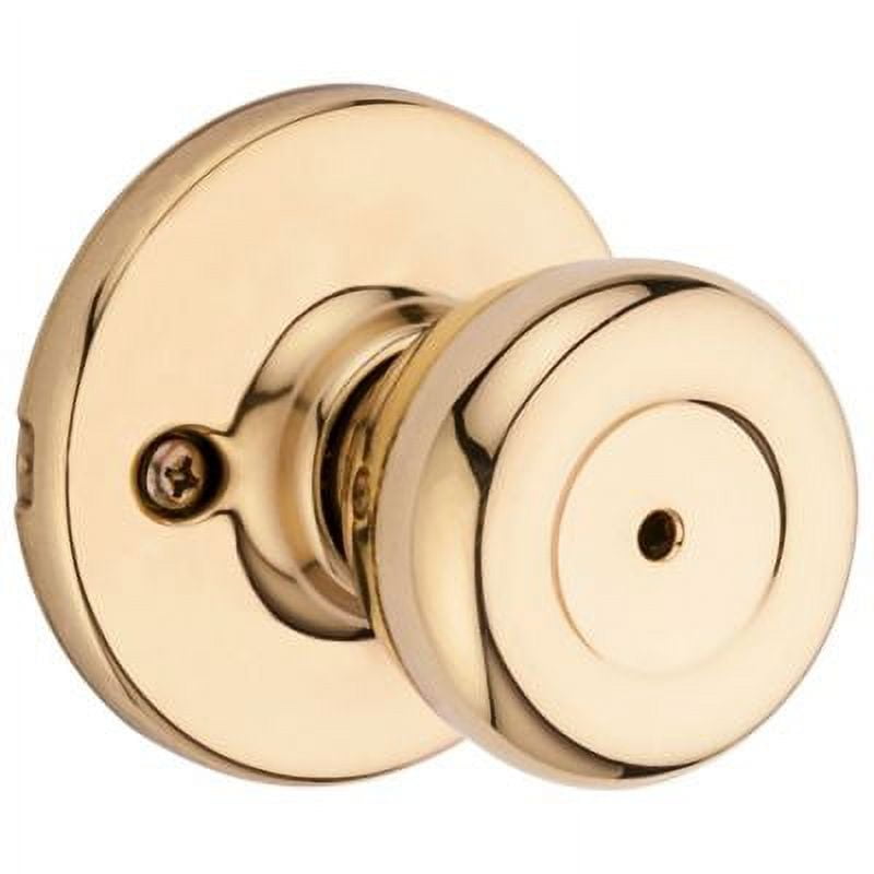 Polished Brass Double Cylinder Keyed Entry Door Knob and Deadbolt
