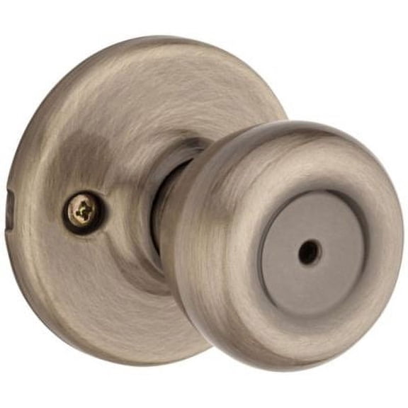 Kwikset Tylo Bed/Bath Knob,Antique Brass, 93001-869