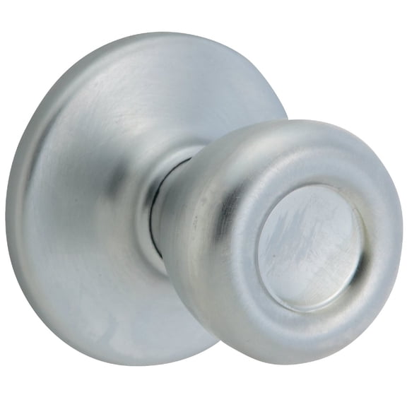 Kwikset Tylo Interior Passage Door Knob, Handle For Closet and Hallway Doors, Non-Locking Doorknob, Satin Chrome, 1 Count (Pack of 1)