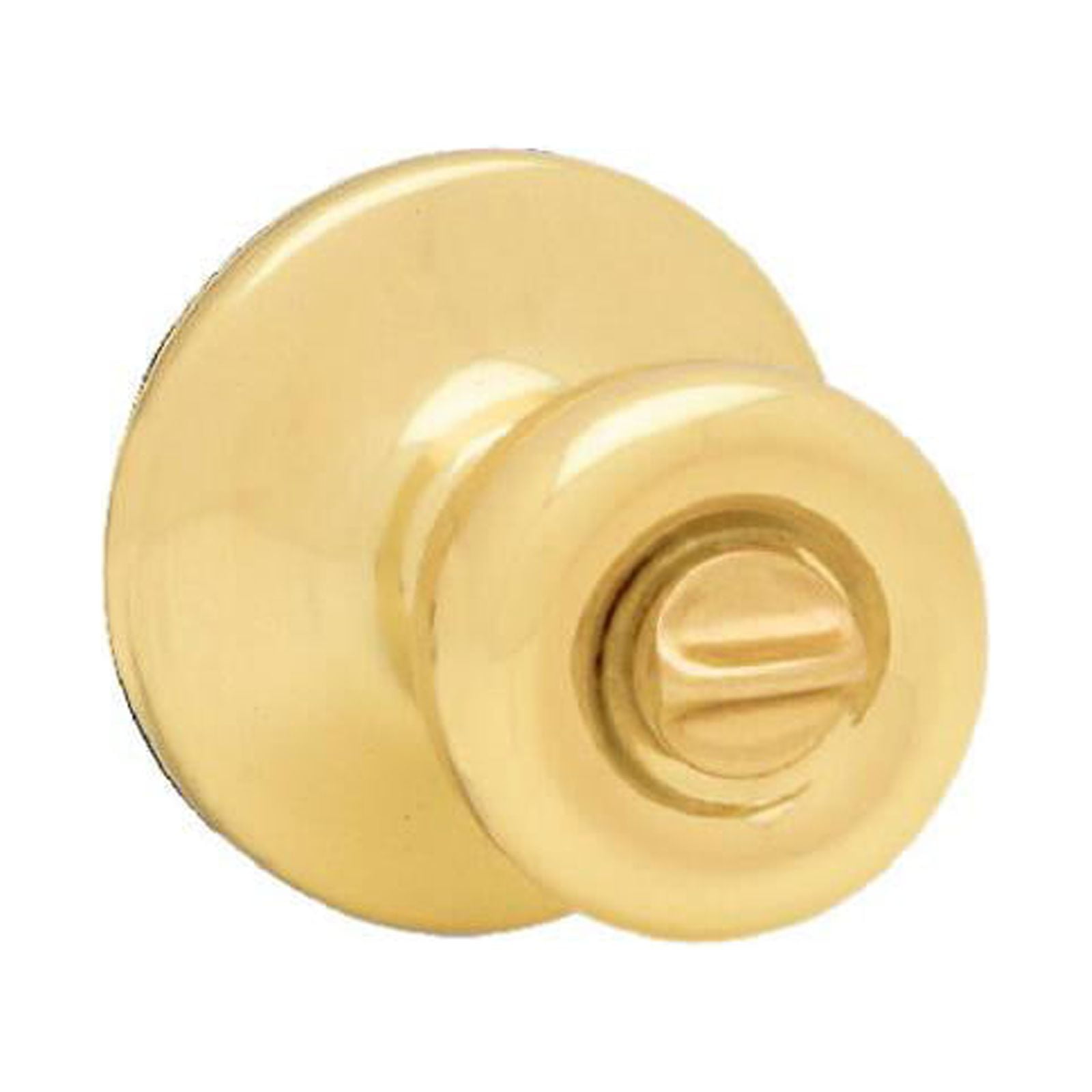 Kwikset Tylo Polished Brass Bed & Bath Door Knob 300T 3 SCAL SCS V1