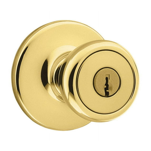 Kwikset Tylo Polished Brass Entry Knobs ANSI/BHMA Grade 3 1-3/4"