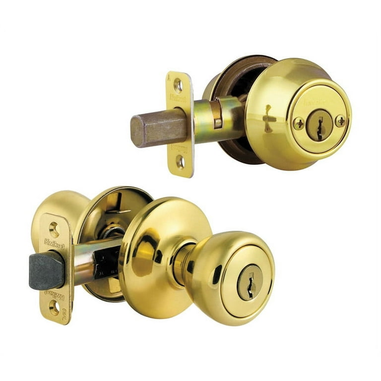 Double Door Lock with Key – Brass Plated Steel Lock for Door