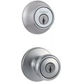 thumbnail image 1 of Kwikset Tylo Satin Chrome Deadbolt and Entry Door Knob 1-3/4 in., 1 of 2