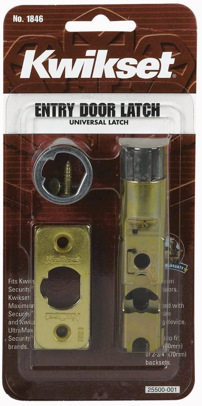 Kwikset Polished Brass Adjustable Door Latch with Deadbolt