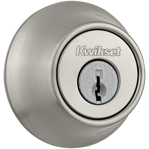 Kwikset single cylinder with Pin/Tumbler Cylinder - Sat. Nickel