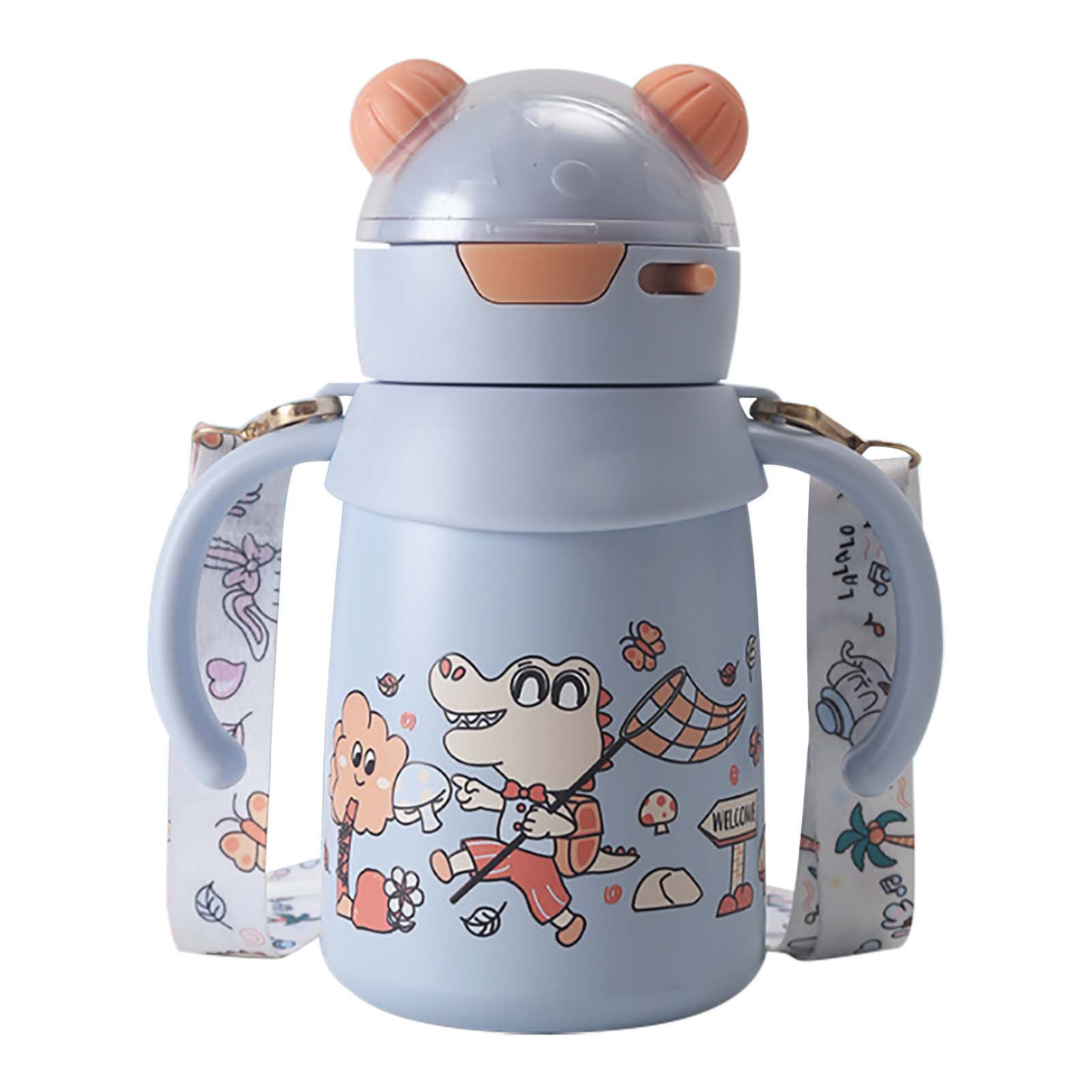 Kwlinmg Glass Spray Bottles Kids Water Bottle for School Boy&Girl Leak