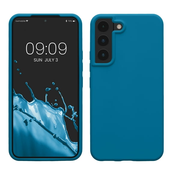 Kwmobile TPU Silicone Blue Cell Phone Case for Samsung Galaxy S22