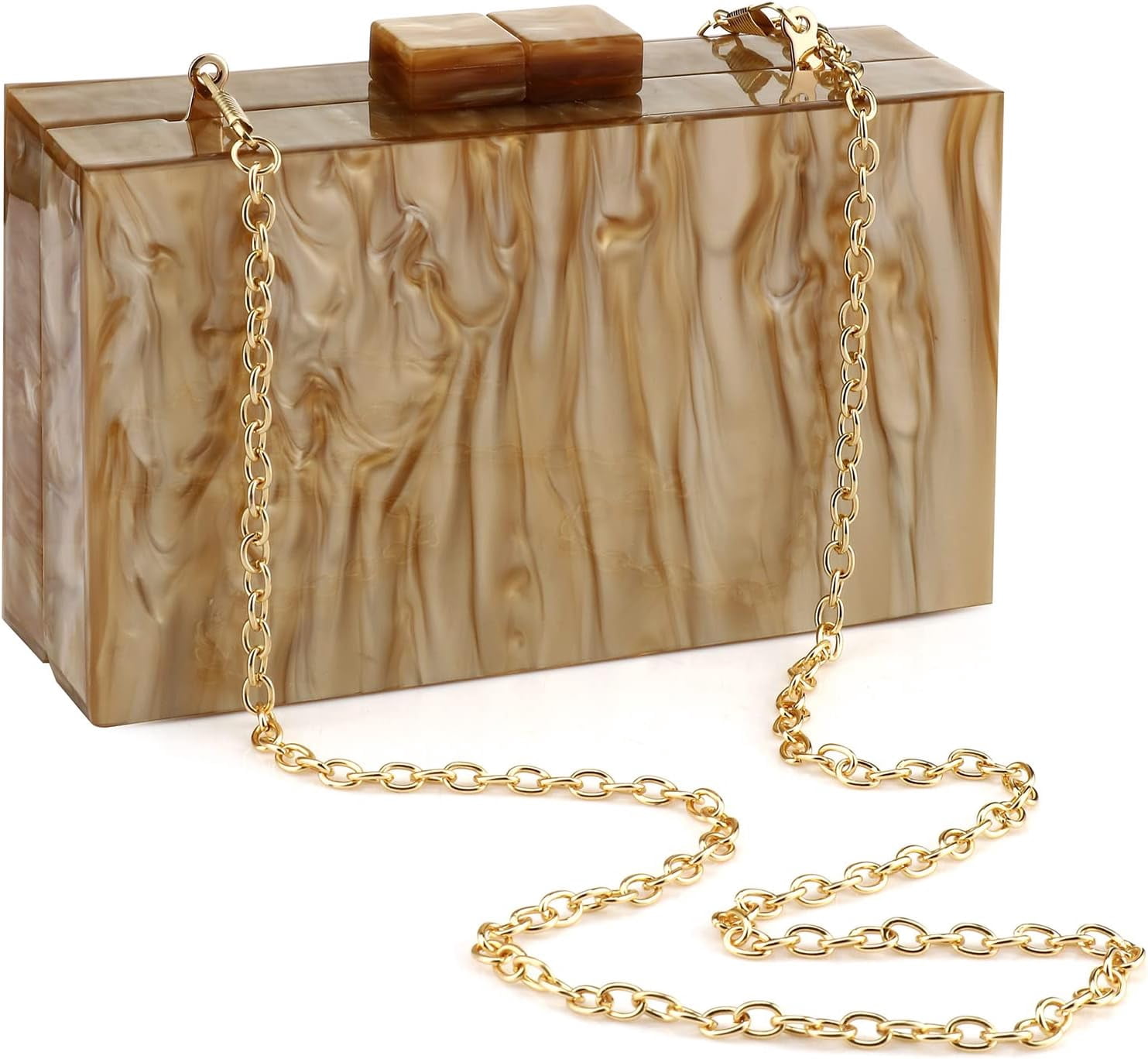 Kwuty Acrylic Clutch Purses for Women with Marbling Purses and Handbags Elegant Banquet Evening Crossbody Bag