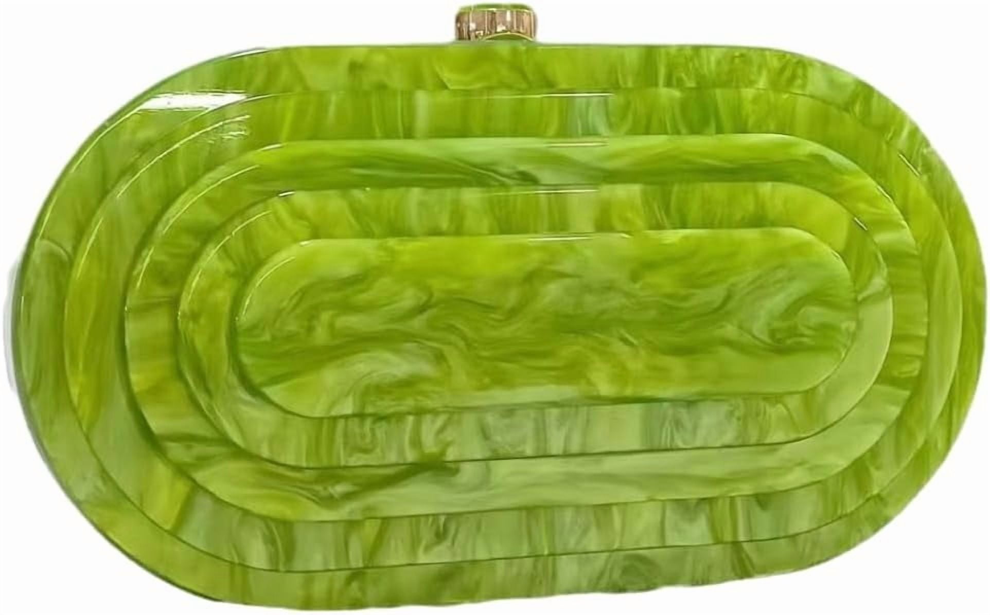 Kwuty Acrylic Evening Clutch Bag for Women Shell Shape Shoulder Crossbody Bag Glitter Marble Purse Handbag