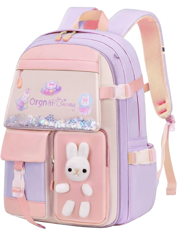 Bunny Backpack for Cute Bookbag Outdoor Daypack 2Pcs Blue