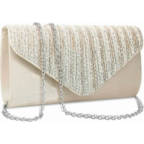 Kwuty Clutch Purses for Women Evening Bag Formal Rhinestone Handbags for Wedding Party Cocktail Prom Dinner