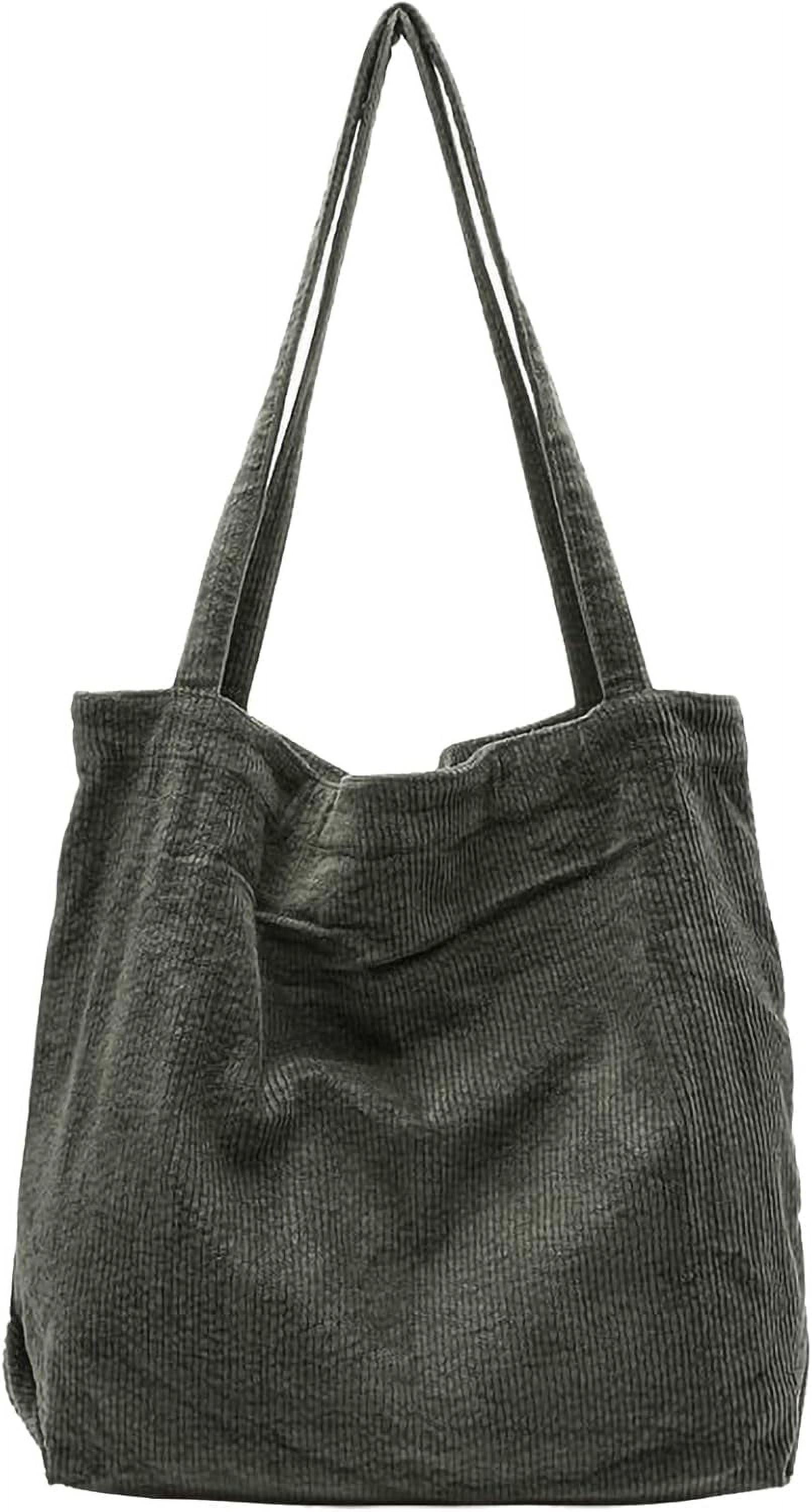 Kwuty Corduroy Tote Bag for Women Girl Canvas Shoulder Handbags Cute Large Purse