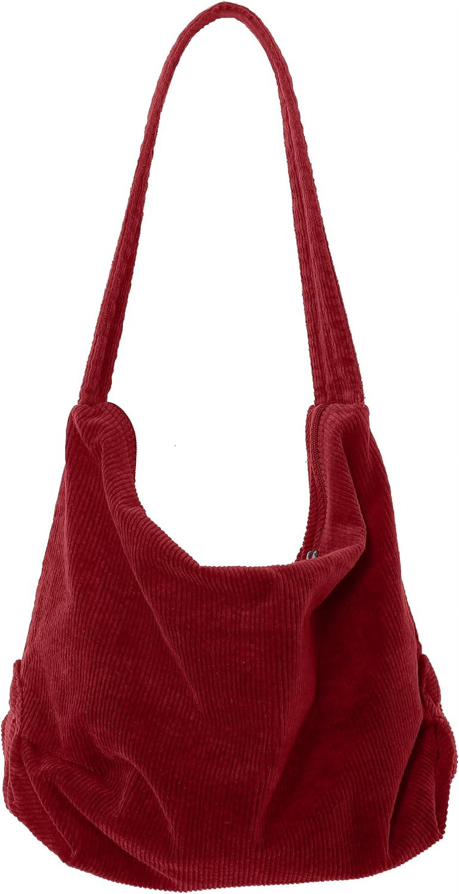Kwuty Corduroy Tote Bag for Women Girl Canvas Shoulder Handbags Cute Large Purse