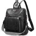 thumbnail interactive-video image 1 of Kwuty Backpack Purse for Women Fashion Ladies Womens Backpack PU Leather Convertible Travel Shoulder Bags Handbag Brown, 1 of 7
