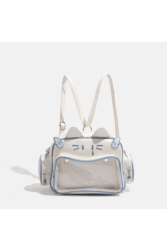 Kawaii Ita Bag Backpack Crossbody Bag Cat Shoulder Bags Multi-Purpose Pin Display with Insert