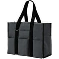 thumbnail image 1 of Kwuty Large Tote Bag for Women Waterproof with 12 Pockets Top Zipper Closure Utility Teacher Nurse Bags for Work School（Dark Grey）, 1 of 7