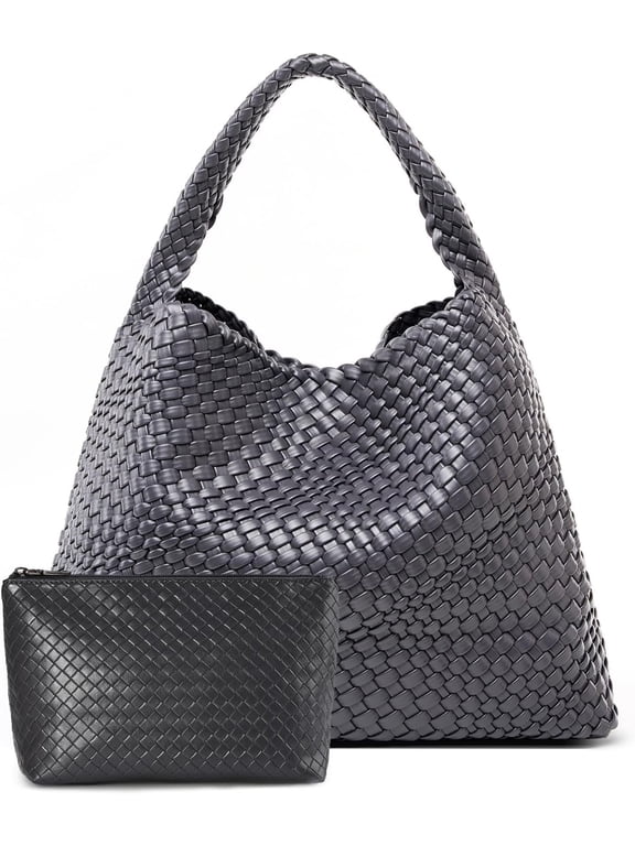 Large Woven Tote Bag for Women Weave Purse Woven Leather Handbag