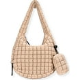 thumbnail image 1 of Kwuty Puffer Tote Bag for Women Large Quilted Puffy Lightweight Carryall Crossbody Tote Bag for Women, 1 of 7