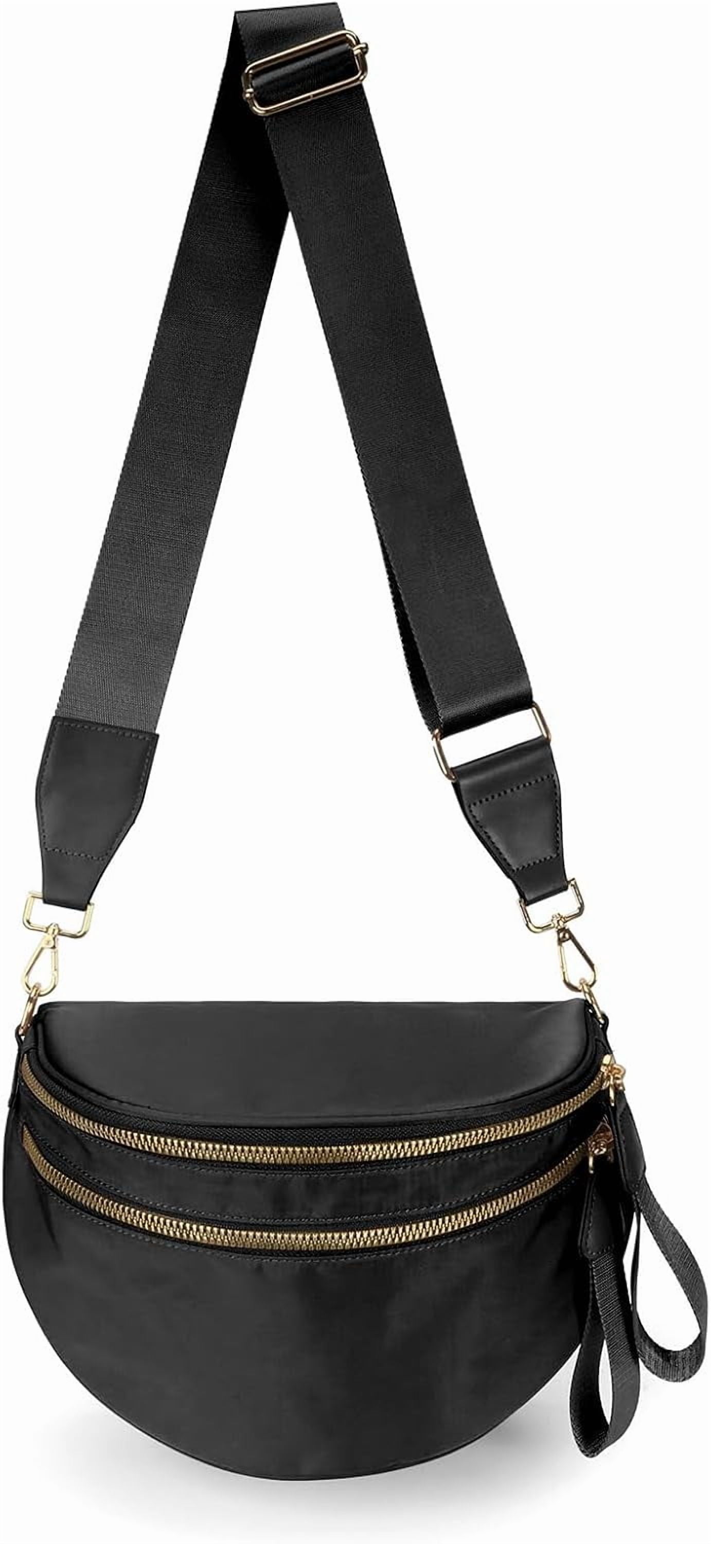 Kwuty Pure Colour Crossbody Bag Bum Bag for Women,Spacious Purse Fanny Packs Belt Bag,Oversized Bum Bag (Colour Bum Bag-Beige)