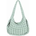 thumbnail image 1 of Kwuty Quilted Tote Bag Large Carryall Puffer Shoulder Bag Lightweight Padding Hobo Bag(Light Green), 1 of 6