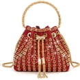 thumbnail image 1 of Kwuty Sparkly Diamond Evening Bag Clutch Purses for Women Rhinestone Purse Glitter Handbag for Party Prom Cocktail Wedding（Red）, 1 of 6