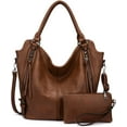 thumbnail image 1 of Kwuty Tote Bag for Women PU Leather Shoulder Bags Fashion Hobo Bags Large Purse and Handbags with Adjustable Shoulder Strap, 1 of 9