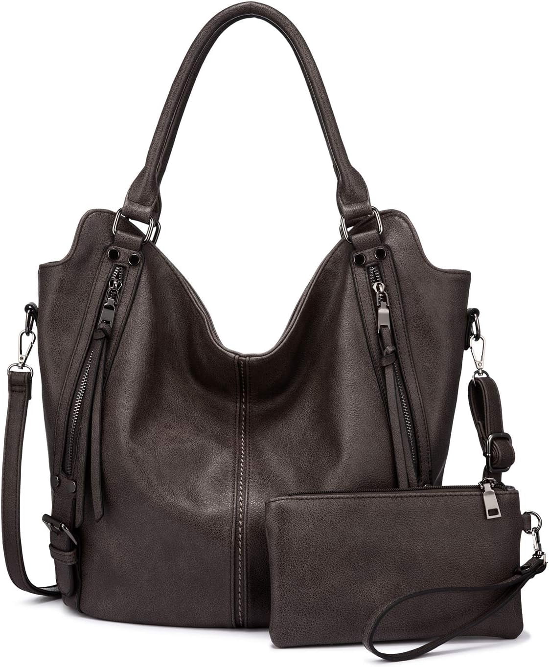 Kwuty Tote Bag for Women PU Leather Shoulder Bags Fashion Hobo Bags Large Purse and Handbags with Adjustable Shoulder Strap