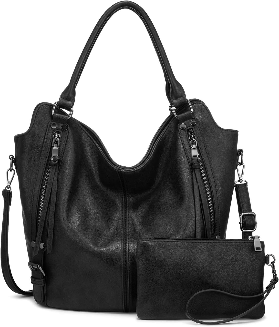 Kwuty Tote Bag for Women PU Leather Shoulder Bags Fashion Hobo Bags Large Purse and Handbags with Adjustable Shoulder Strap