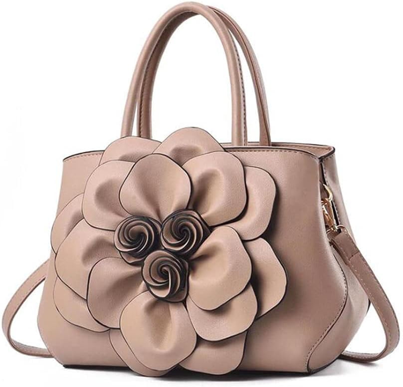 Kwuty Tote Top-handle Handbags for Women 3D Floral Purse PU Leather Hobo Crossbody Shoulder Bag Satchel