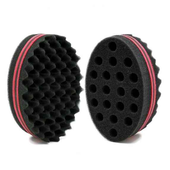 Kxuhivc Big Holes Barber Hair Brush Sponge Dreads Locking Twist Afro Curl Coil Wave Hair Care Tool, 2 Pcs