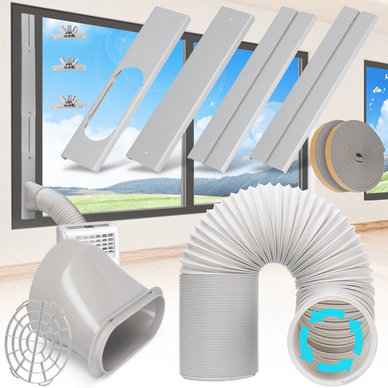 Portable AC Window Vent Kit, [2023 SEAMLESS] Universal Portable