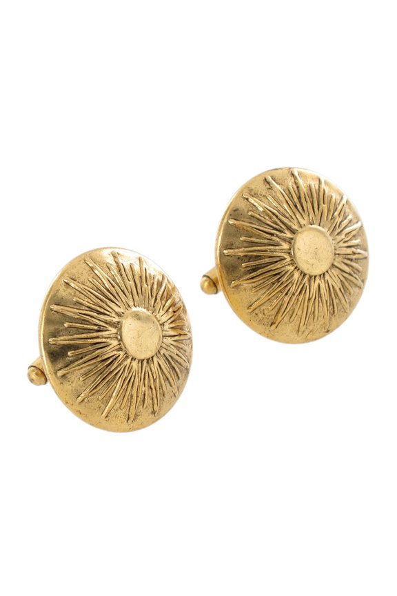 Cufflinks Large Antiqued Gold Tone Made In The Usa Mens Adult Male