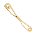 thumbnail image 1 of Ky & Co Gold Tone Twisted Rope Look Bent Wire Collar Bar Clip Mens Adult, 1 of 2