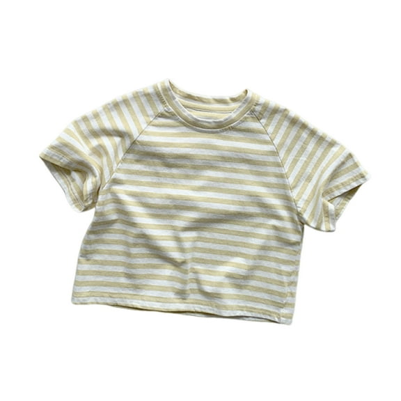 KyCheLot 2-10 Years Boys Summer Tees Solid Color Cotton Casual Short Sleeve T-Shirt for Toddler Kids