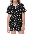 thumbnail image 1 of KyCheLot 2-13 Years Girls Sleepwear Button up Short Sleeve Shirt with Shorts Comfy Summer Pajamas, 1 of 5