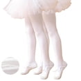 thumbnail image 1 of KyCheLot 2 Pairs Pantyhose for Girls Solid Color Leggings for underdress Kids Comfy Breathable Socks, 1 of 9
