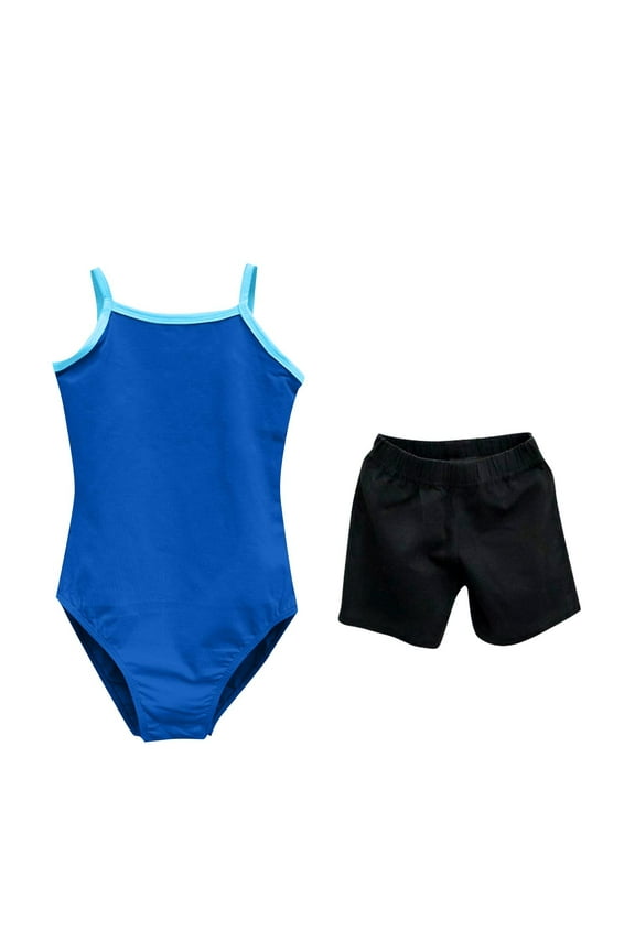 3-16 Years Girls Leotard Dancewear Classic Solid Color Breathable Cami Bodysuit