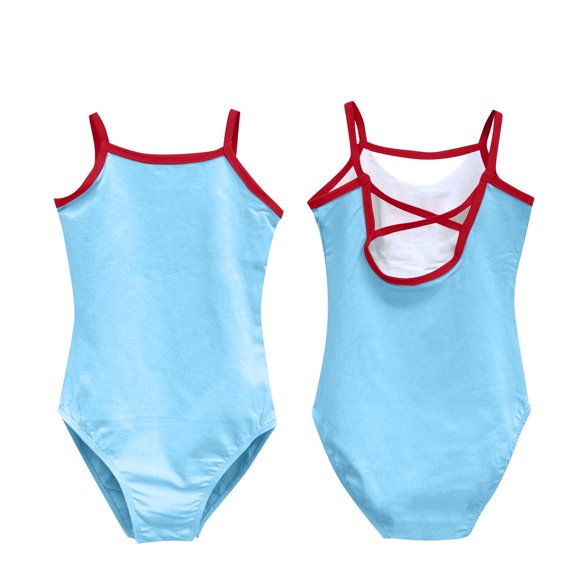 KyCheLot 3-16 Years Girls Leotard Dancewear Classic Solid Color Breathable Cami Bodysuit