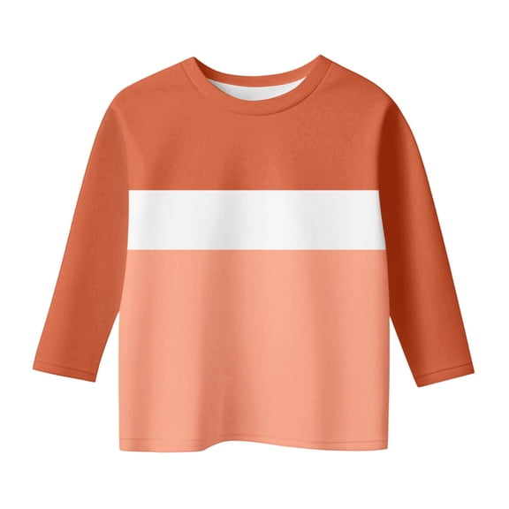 KyCheLot 3/4 Sleeve Tshirts for Boys Girls Color Block Crewneck School Casual Shirts Spring 3-12 Years
