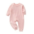 thumbnail image 1 of KyCheLot Baby Girls Boys Pajamas Cotton Snap-Up Long Sleeve Romper Unisex Jumpsuit Playwear Sleepwear 0-2 Years, 1 of 6