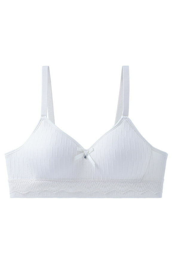 Big Girls Bra with Adjustable Straps Wireless Comfort Breathable Underwear Bras for Everyday 14-18 Years