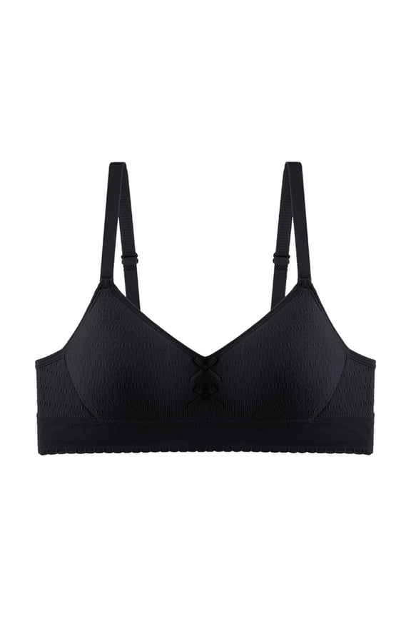 Big Girls Push up Bra Comfort Thin Soft Cute Bow No Underwire Adjustable Straps Breathable Bras 14-18 Years
