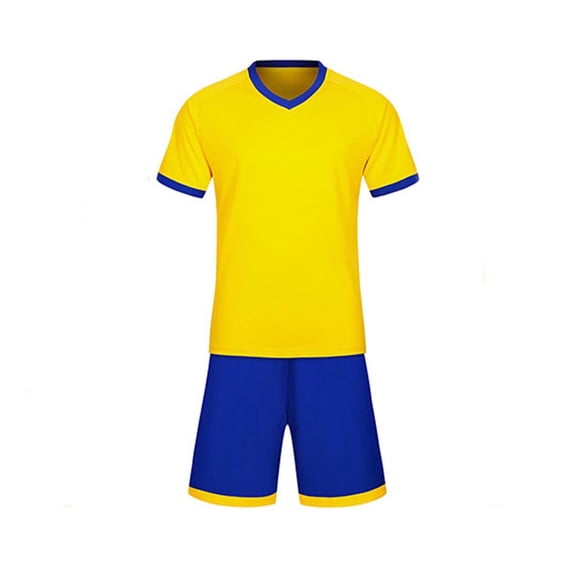 KyCheLot Boy's 2 Piece Sports Set Lightweight Quick Dry Short Sleeve Shirts and Shorts Activewear Uniform 4-13 Years