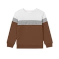 thumbnail image 1 of KyCheLot Boy's Shirts Long Sleeve Crew Neck Color Block Pullover Casual Loose Athletic Daily Tee, 1 of 5