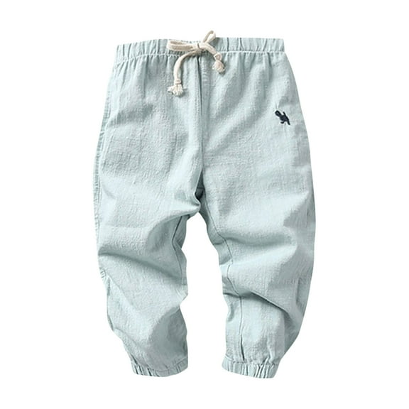 KyCheLot Boys Casual Pants Athletic Lightweight Pull on Cotton Sweatpants Jogger Pants 2-7 Years
