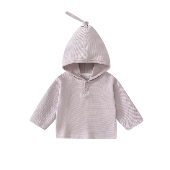KyCheLot Boys Girls Hooded Tops Breathable Cottton Spring Pullover Long Sleeve Shirt for Toddler Baby 6 Months-4 Years