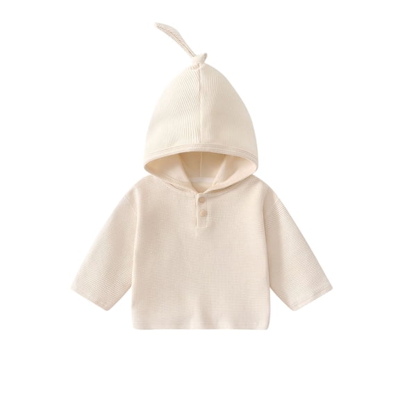 KyCheLot Boys Girls Hooded Tops Breathable Cottton Spring Pullover Long Sleeve Shirt for Toddler Baby 6 Months-4 Years