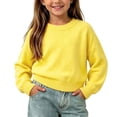 thumbnail image 1 of KyCheLot Boys' Girls' Knitted Sweaters Solid Color Crew Neck Long Sleeve Pullover Sweaters Comfy Everyday Tops, 1 of 6