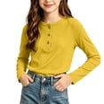 thumbnail image 1 of KyCheLot Boys' Girls' Knitted Tops Long Sleeve Round Neck Button down Tops Kids Comfy Solid Color Clothes, 1 of 5